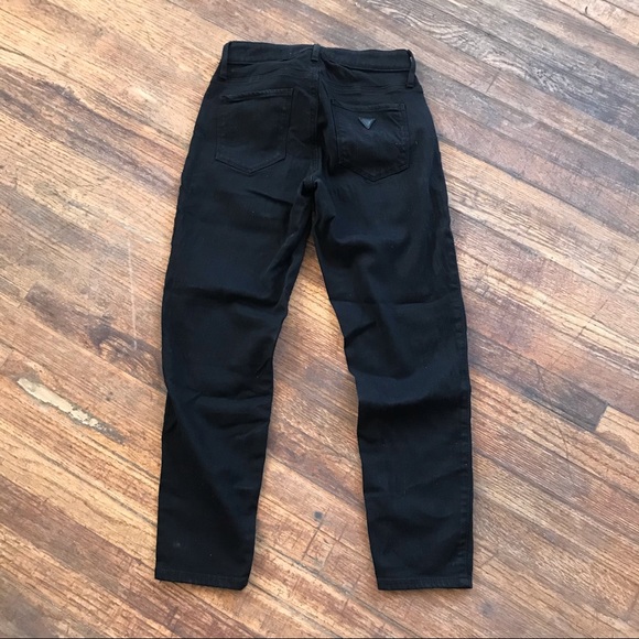 SOLD ❌Guess Sexy Curve 25 Black Crop Jeans Super Skinny Mid High Rise - Picture 3 of 4